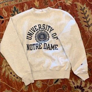 Champion note dame crew neck sweatshirt